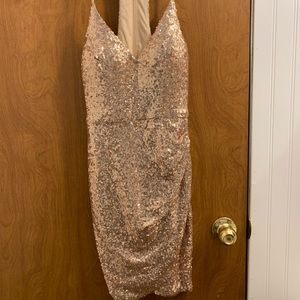 Gold Sequin Dress